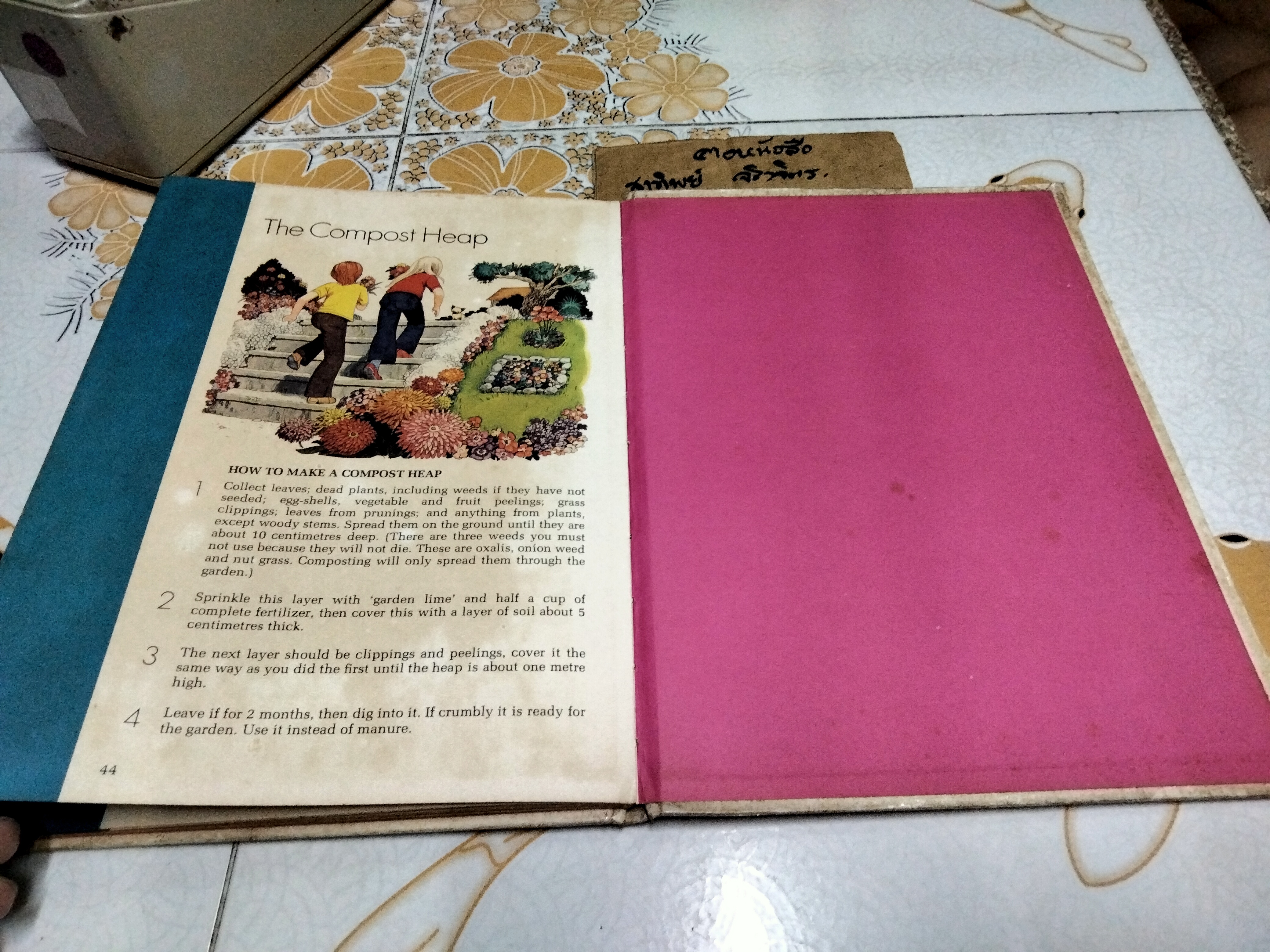 My First gardening book (Vintage) Written by Jessie Boyd * ชำรุด - หน้าหาย 1 คู่ (หน้า 13-14 และ 35-36) **สินค้าหมด**