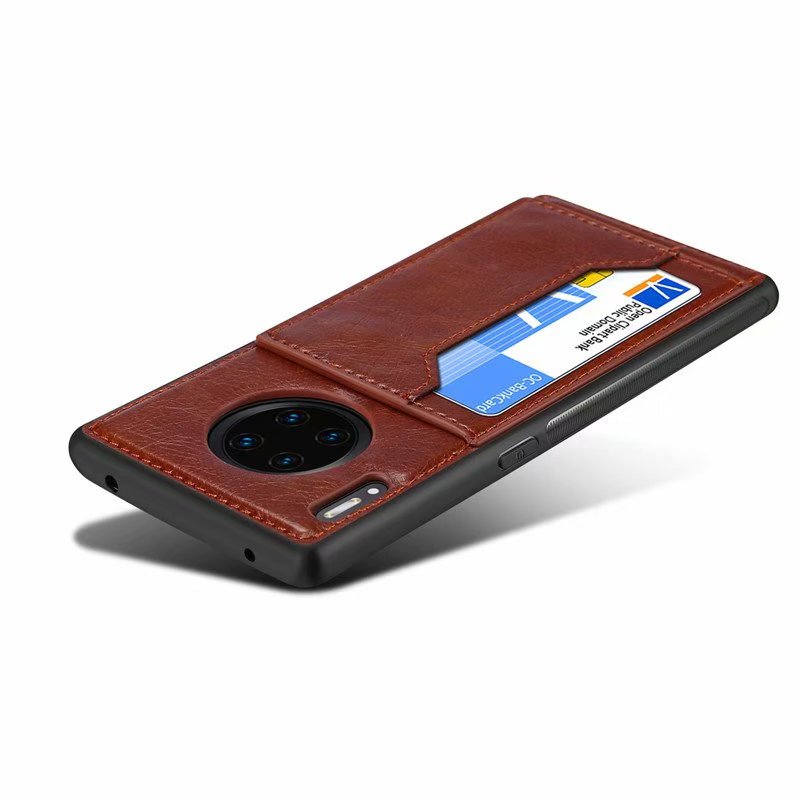 Case Huawei Mate 30 Pro #เคสฝาหลัง TPU เคลือบหนัง PU Crazy Horse Leather Coated PC + TPU Hybrid