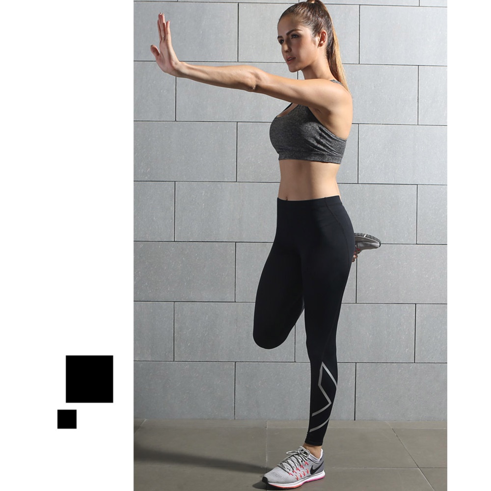 กางเกงวิ่งรัดกล้ามเนื้อผู้หญิง สำหรับวิ่ง ฟิตเนส เล่นโยคะ EVS Women Compression (G18)