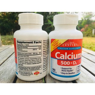 (Pre Order) 21st Century® Calcium 500 mg Plus Extra D3 แคลเซียม วิตามินดีสาม ดี3