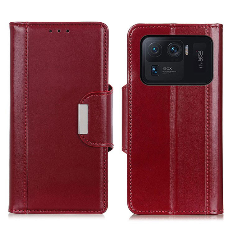 เคส Xiaomi Mi 11 Ultra #เคสฝาพับหนัง PU แบบกระเป๋าสตางค์ 3 Card Slots