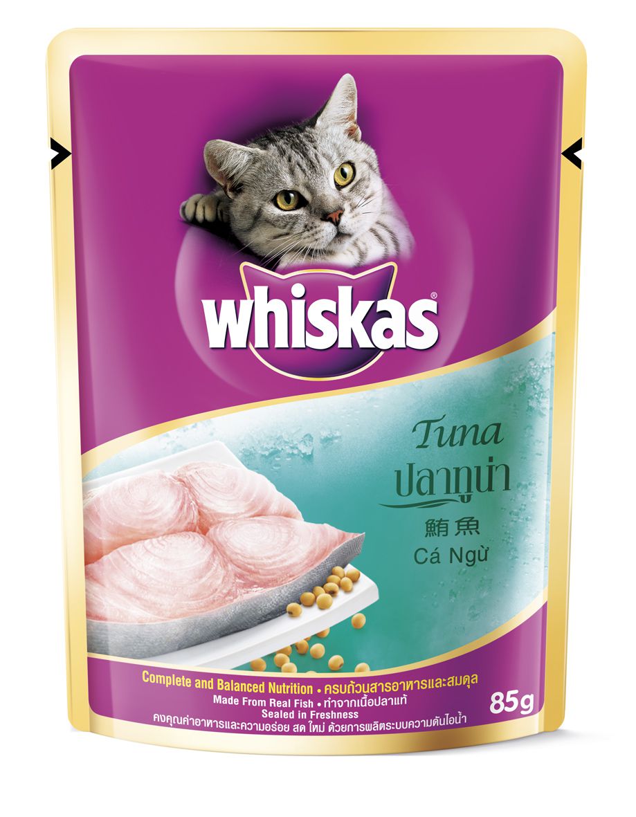 Whiskas(วิสกัส) เปียกซองรสรสปลาทูน่า 85g