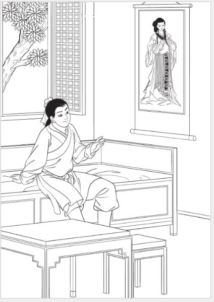 หนังสืออ่านนอกเวลาภาษาจีน: เรื่องภาพวาดสาวงามบนผนัง (ระดับ 1) 学汉语分级读物（第1级）民间故事：画上的美人 Chinese Folktales - Chinese Graded Readers (Level 1 ) : Beauty in the Painting