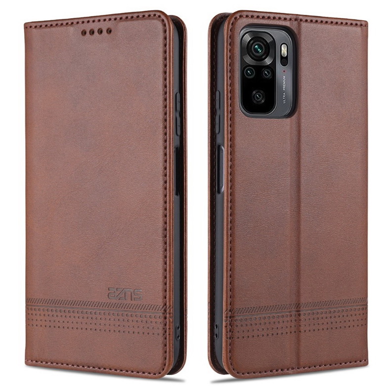 เคส Redmi Note 10 Pro #เคสฝาพับ AZNS สไตล์ Retro หนัง PU มีช่องเสียบการ์ด