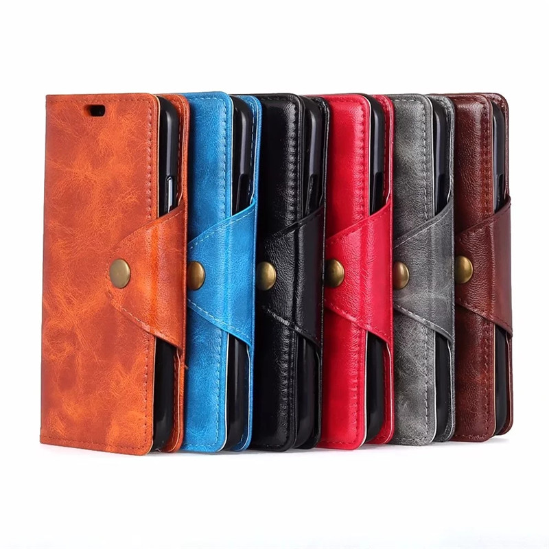 เคส Samsung Galaxy A7 (2018) #เคสฝาพับแบบกระเป๋าสตางค์หนัง PU Textured PU Leather Wallet