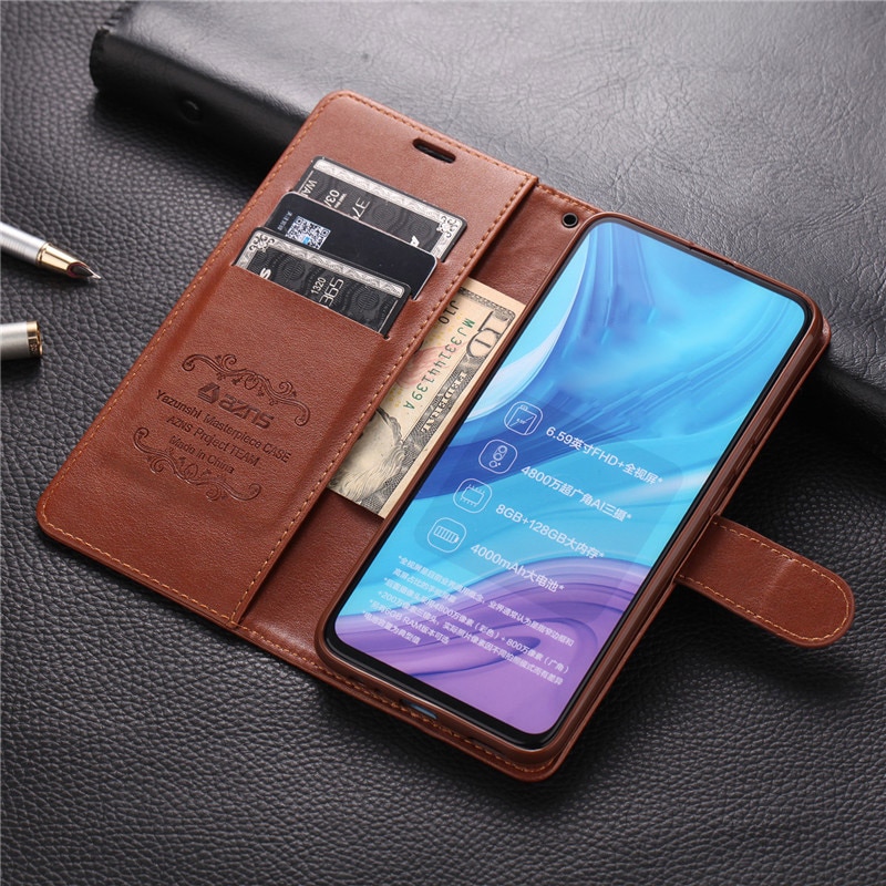 Case Huawei P40 #เคสฝาพับหนัง PU มีช่องใส่บัตร AZNS Wallet Leather Stand Phone Cover
