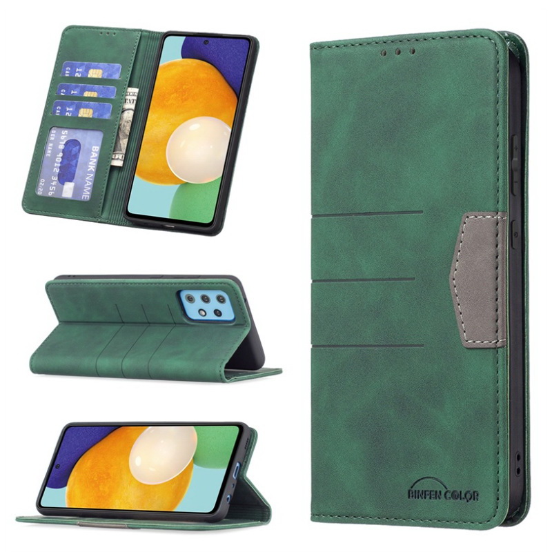 เคส Samsung Galaxy A52/A52 5G/A52s 5G #เคสฝาพับหนัง PU สไตล์กระเป๋าสตางค์พร้อมช่องใส่การ์ด Luxury Flip Stand Card Phone Leather Wallet Cover Casing