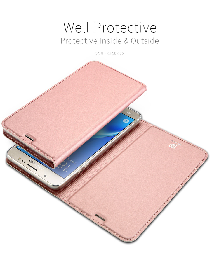 Case Samsung Galaxy J7 2016 #เคสฝาพับ DUX DUCIS Skin Pro Series คุณภาพดีราคาเบาๆสบายกระเป๋า