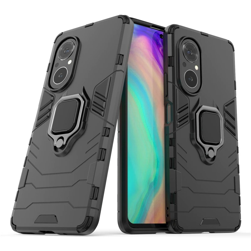 เคส Huawei Nova 9 SE #เคสฝาหลังพลาสติกแข็ง +TPU Hybrid Case มีแหวนสวมนิ้วโลหะ