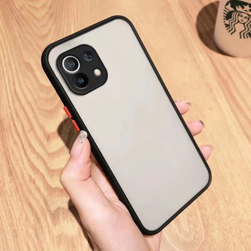 เคส Xiaomi Mi 11 #เคสฝาหลังขอบซิลิโคนิ่ม Fashion Color Liquid Frame Anti-fall Phone Case