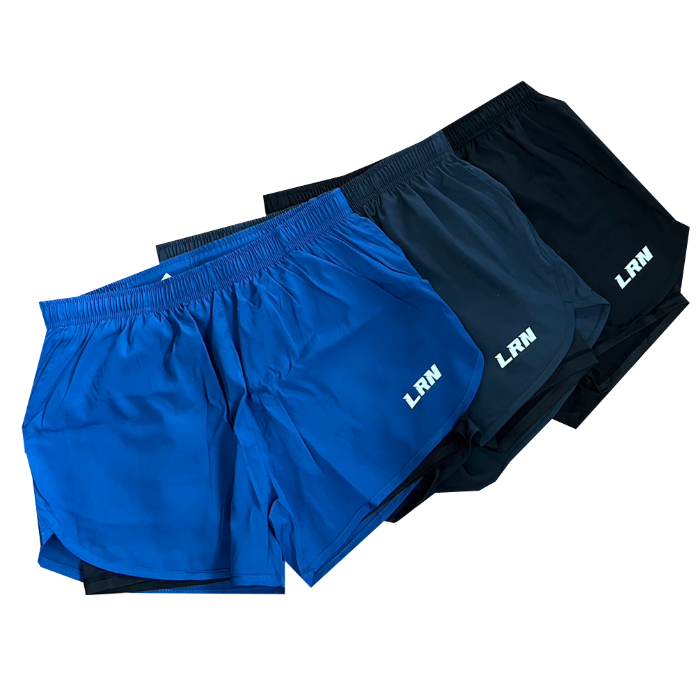 กางเกงวิ่งมาราธอน 2-in-1 โลโก้เรืองแสง (F26)