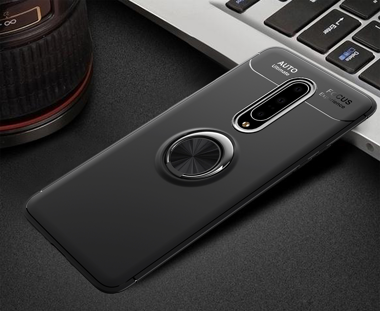 Case OnePlus 7 Pro #เคสฝาหลัง LENUO Metal Ring Bracket TPU (แผ่นโลหะแบบ Built-in)