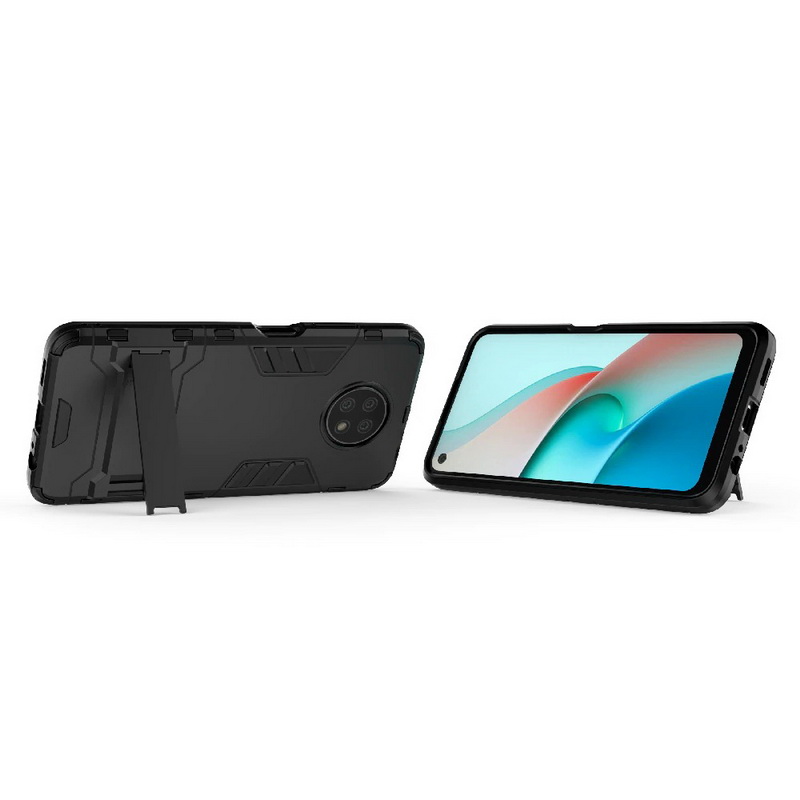 Case Redmi Note 9T 5G #เคสฝาหลังพลาสติก ไฮบริด TPU + Kickstand