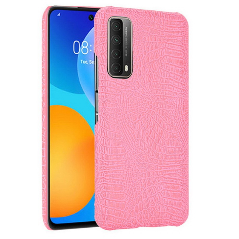 เคส Huawei Y7a #เคสฝาหลังพลาสติกแข็งเคลือบหนัง PU ลายผิวหนังจระเข้