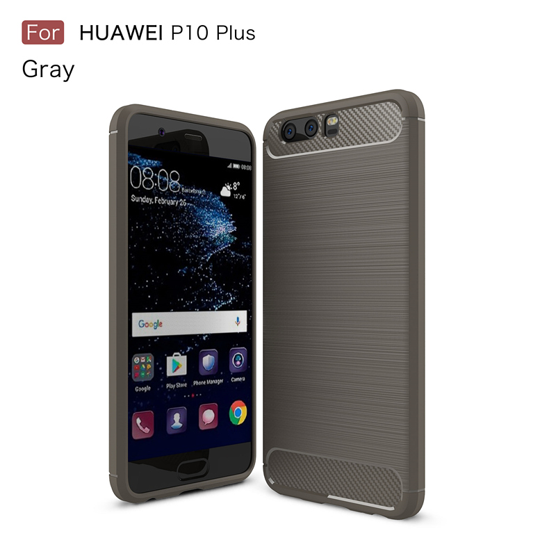 เคส Huawei P10 Plus เคสฝาหลังคาร์บอนไฟเบอร์ - TPU ดีไซด์สวยงาม