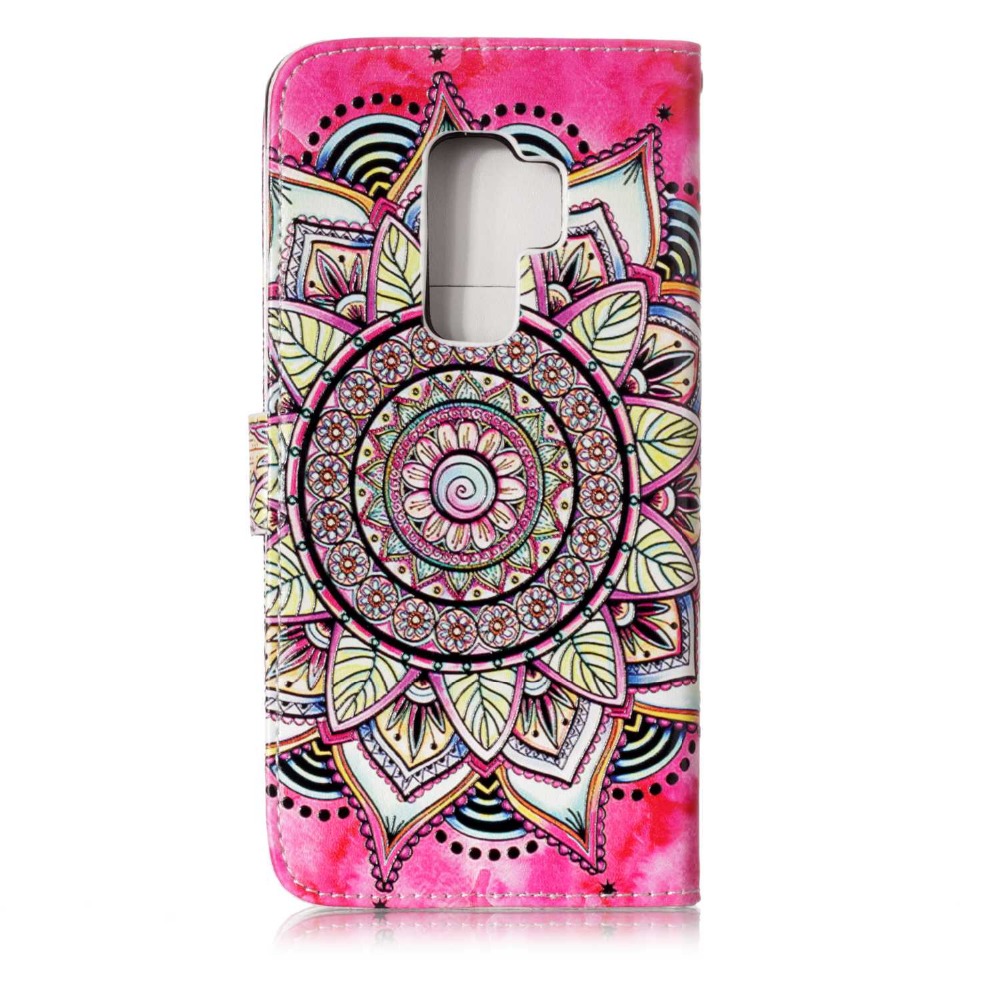 เคส Samsung Galaxy S9+ G965 #เคสฝาพับพิมพ์ลาย Rubberized Patterned PU Leather