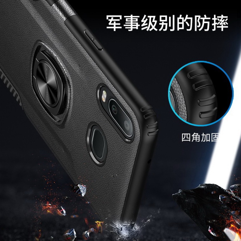 Case Samsung Galaxy A8 Star #เคสฝาหลัง Hybrid Hybrid PC + TPU มีแหวนนิ้ว