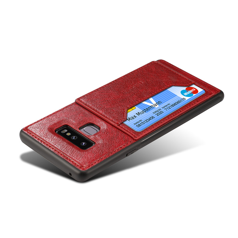 Case Samsung Galaxy Note 9 #เคสฝาหลัง TPU เคลือบหนัง PU Crazy Horse Leather Coated PC + TPU Hybrid