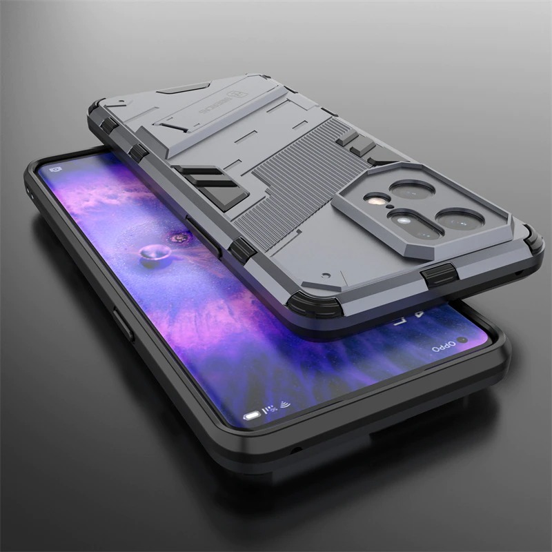Case OPPO Find X5 Pro 5G #เคสฝาหลังพลาสติก ไฮบริด TPU + Kickstand