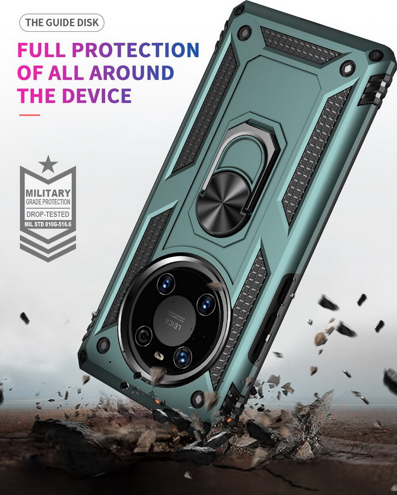 Case Huawei Mate 40 Pro #เคสฝาหลัง Hybrid TPU+PC มีแหวนสวมนิ้ว