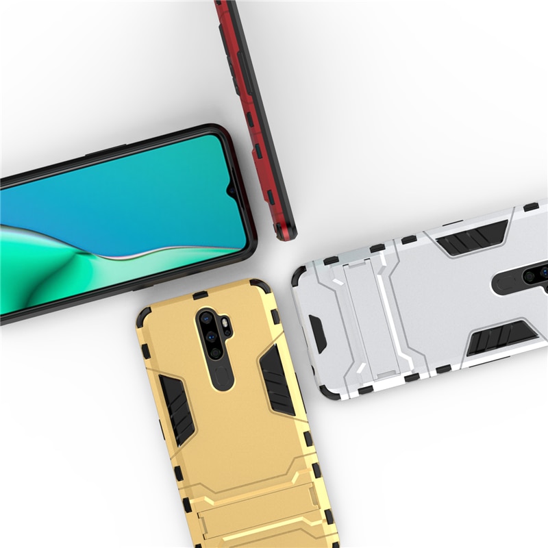 Case OPPO A9 (2020) / A5 (2020) #เคสฝาหลังพลาสติก ไฮบริด TPU + Kickstand