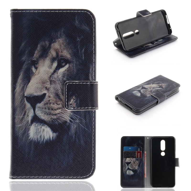 เคส Nokia 6.1 Plus / X6 #เคสฝาพับรูปแบบกระเป๋าสตางค์หนัง PU พิมพ์ลายสวยงามน่ารักๆ