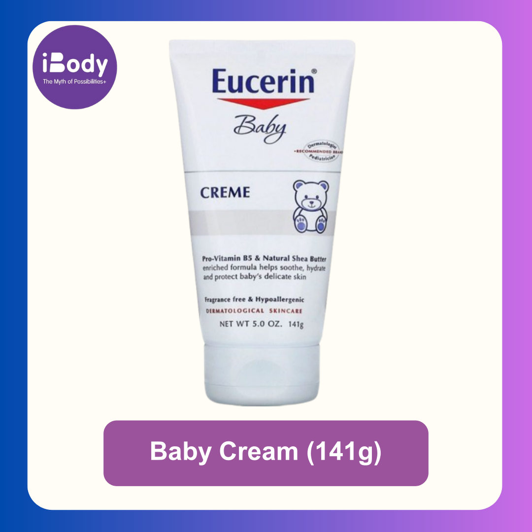 Eucerin® Baby Cream (141g) ครีมทาผิวสำหรับเด็กและทารก สูตรช่วยเพิ่มความชุ่มชื่นและปกป้องผิวบอบบางของทารก