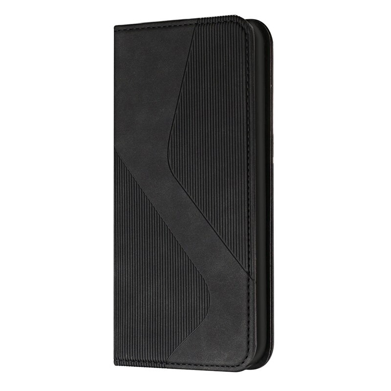 Case iPhone 14#เคสฝาพับแบบกระเป๋าสตางค์หนัง PU มีช่องใส่บัตร Magnetic Leather S Line Wallets Flip Case