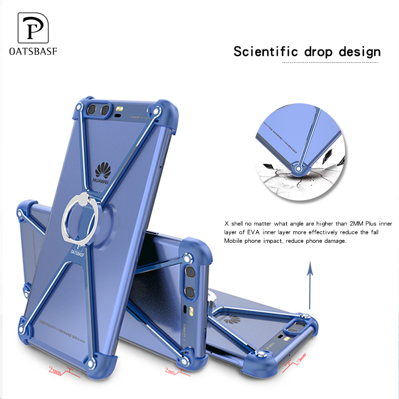 Case Huawei P10 Plus OATSBASF อลูมิเนียมอัลลอยด์ O-Ring Kickstand