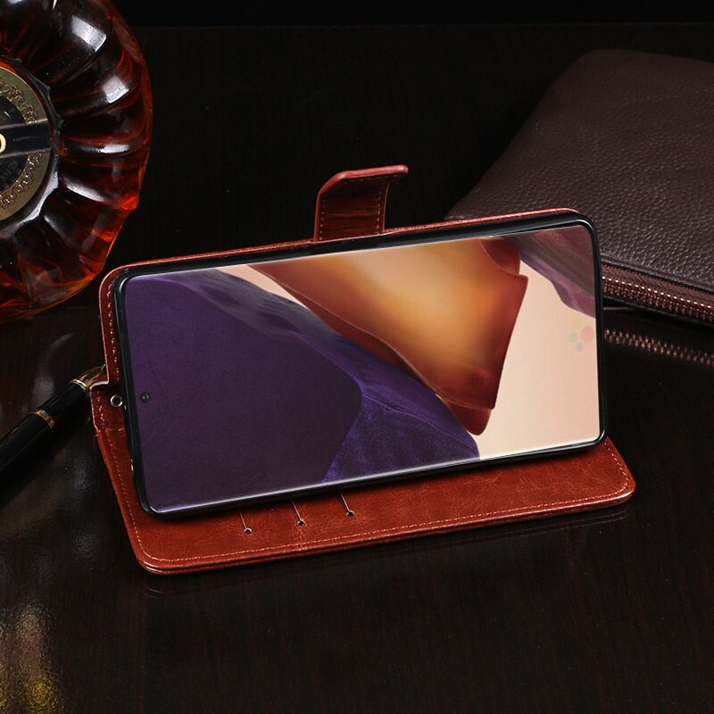 Case Samsung Galaxy Note 20 Ultra / Note 20 Ultra5G #เคสฝาพับแบบกระเป๋าสตางค์หนัง PU ผิวหนังม้า Crazy Horse