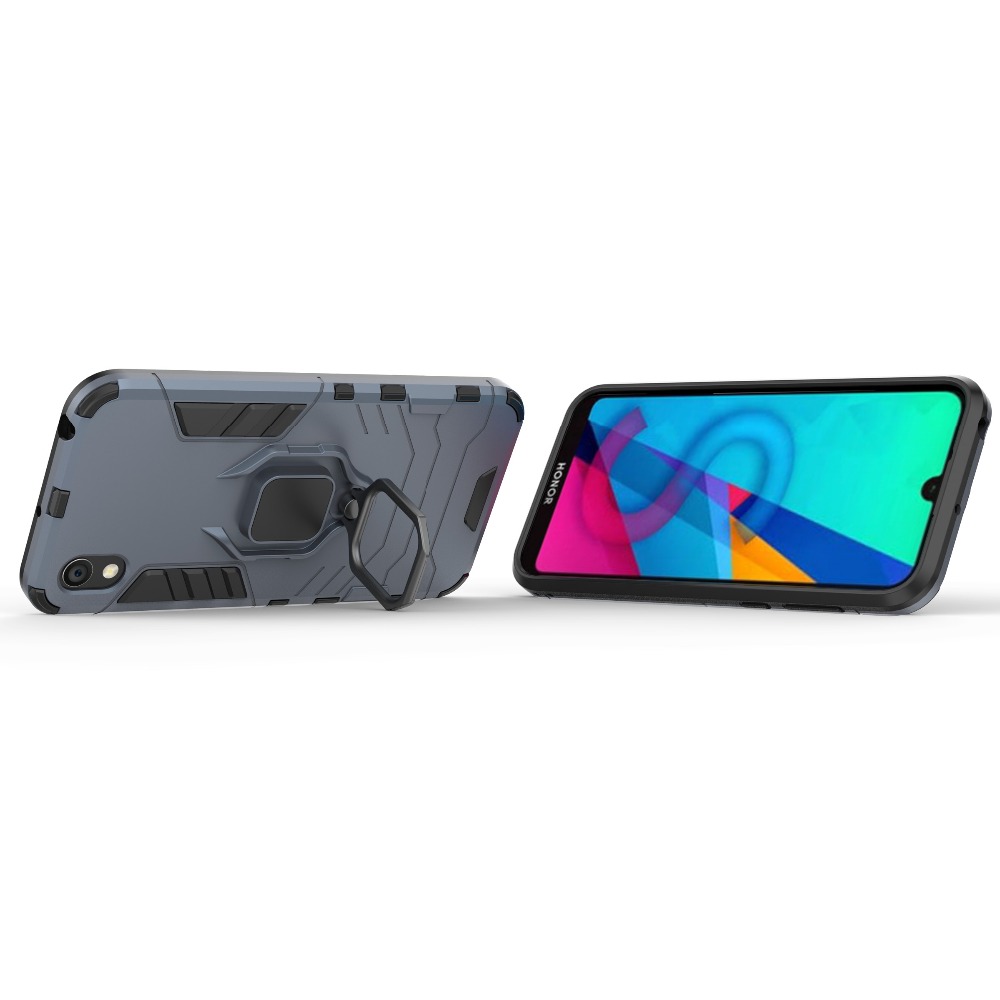 Case Huawei Y5 (2019) #เคสฝาหลังพลาสติกแข็ง +TPU Hybrid Case มีแหวนสวมนิ้วโลหะ
