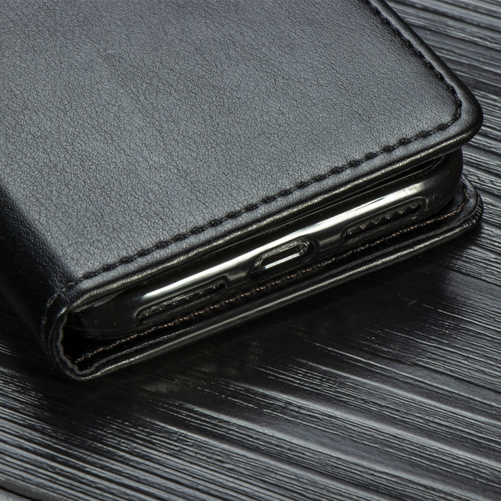 Case Samsung Galaxy Note 10 #เคสฝาพับแถบปิดแม่เหล็กพับตั้งได้ Magnetic Closure Wallet Lanyard Leather