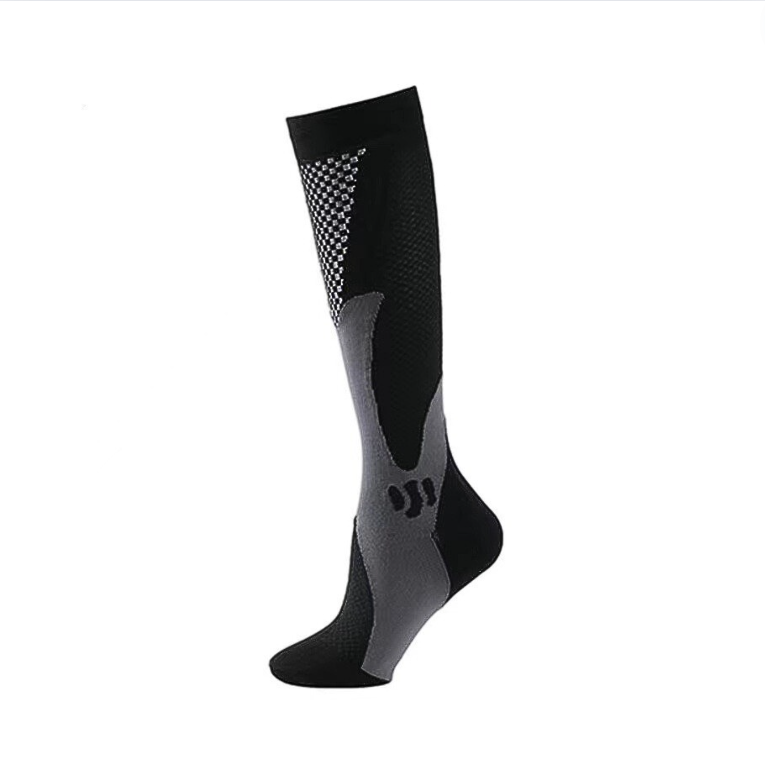 ถุงเท้าวิ่งแบบยาว Compression Socks Running หนานุ่มสำหรับวิ่งมาราธอนทุกระยะ (N77)