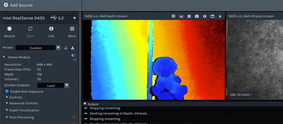 กล้อง Intel RealSense D455 True Depth Camera Fourth-generation 3D เทคโนโลยีความลึกสามมิติ