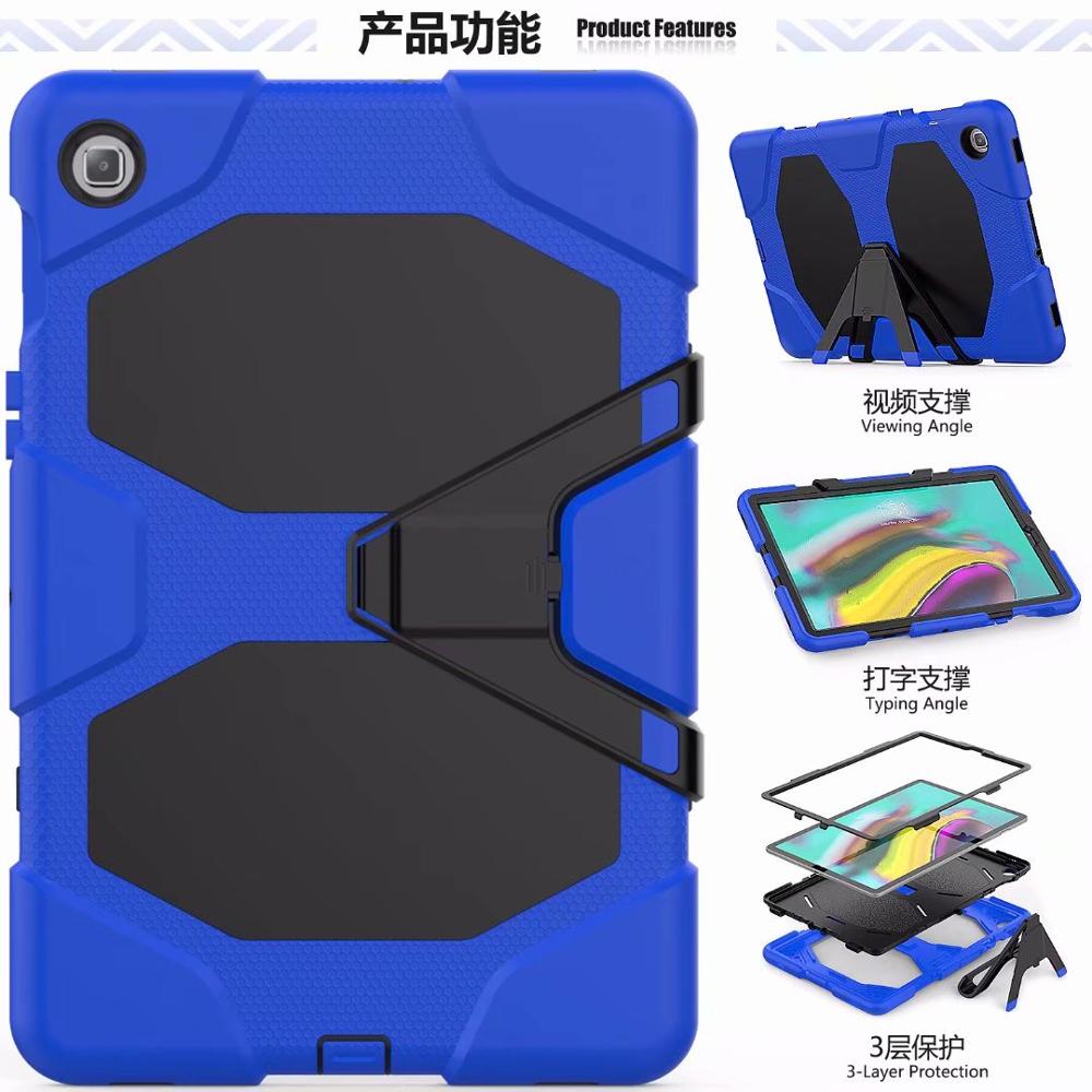 เคส Samsung Galaxy Tab S5e SM-T720 SM-T725 #เคสฝาหลังไฮบริดกันกระแทก ซิลิโคน+พลาสติกกันกระแทกมีขาตั้ง Shockproof Heavy Duty Armor