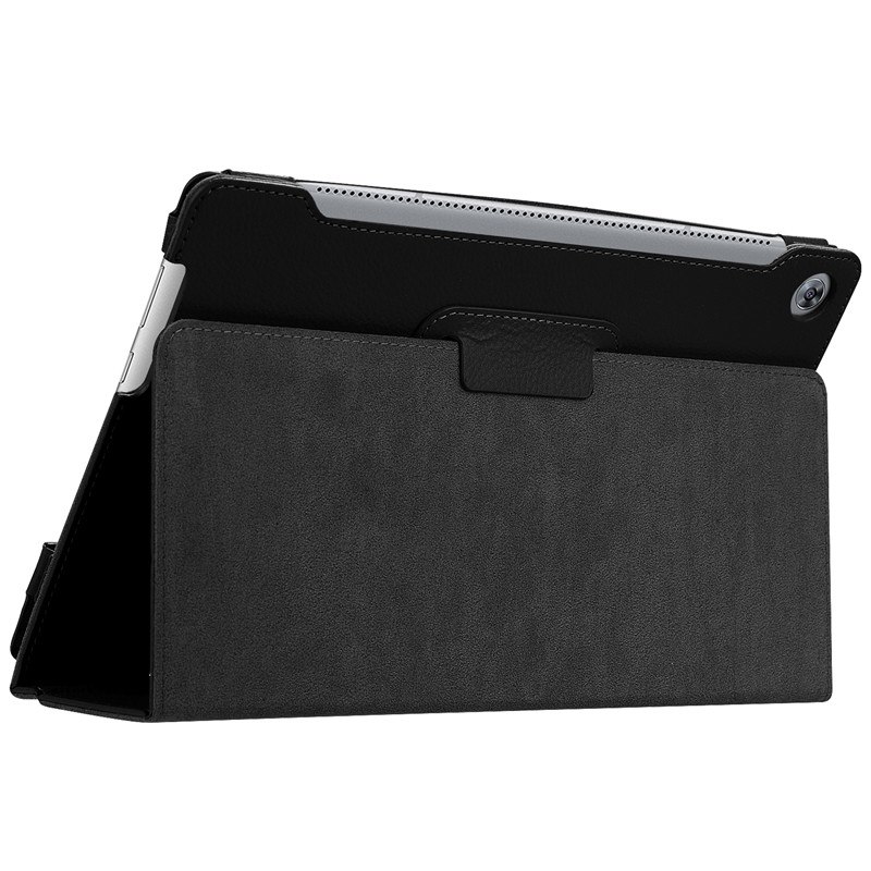 Case Huawei MediaPad M5 Pro 10.8 นิ้ว #เคสฝาพับหนัง PU ผิวลิ้นจี่ Litchi Skin Leather Case