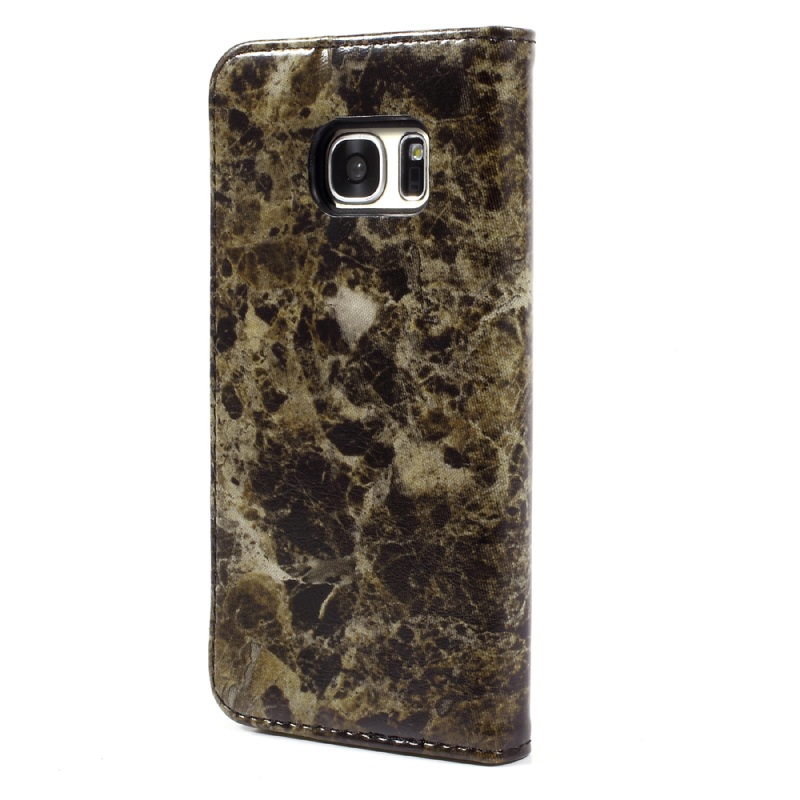 Case Samsung Galaxy S7 #เคสฝาพับสไตล์กระเป๋าสตางค์ลายหินอ่อน สวยงาม