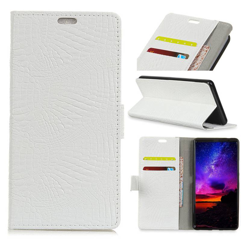 Case Asus Zenfone 5 ZE620KL / 5z ZS620KL #เคสฝาพับแบบกระเป๋าสตางค์หนัง PU ลายผิวหนังจระเข้