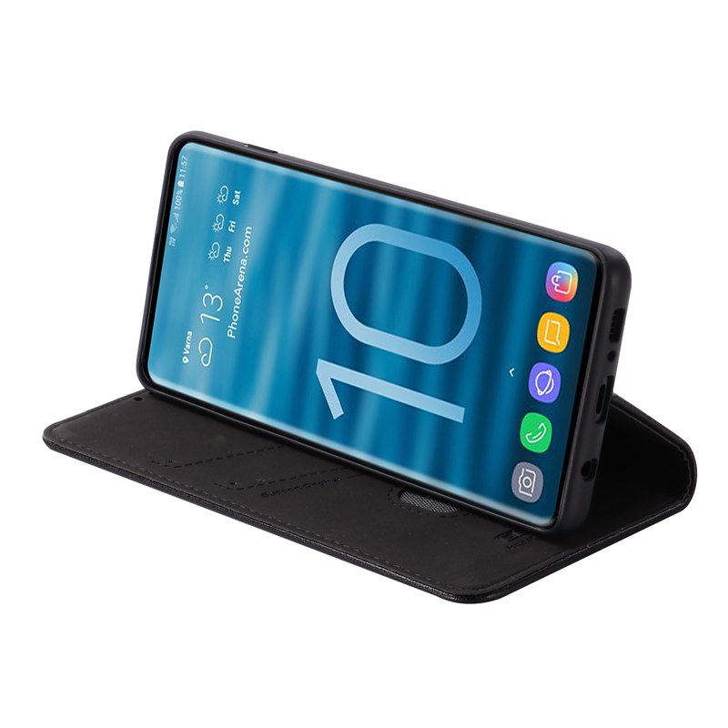 Case Samsung Galaxy S10 Plus #เคสฝาพับ GEBEI Kala Series Crazy Horse Leather คุณภาพดีราคาเบาๆสบายกระเป๋า