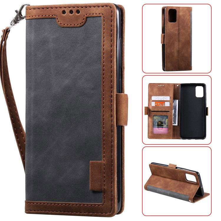 เคส Xiaomi Mi 10T Pro #เคสแบบฝาพับหนัง PU แบบกระเป๋าสตางค์ Retro Style Splicing Leather Cover Wallet