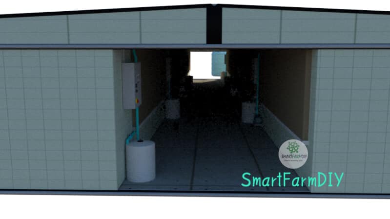 โรงเรือนเพาะเห็ดควบคุมอุณหภูมิความชื้นพร้อมระบบ (IoT)