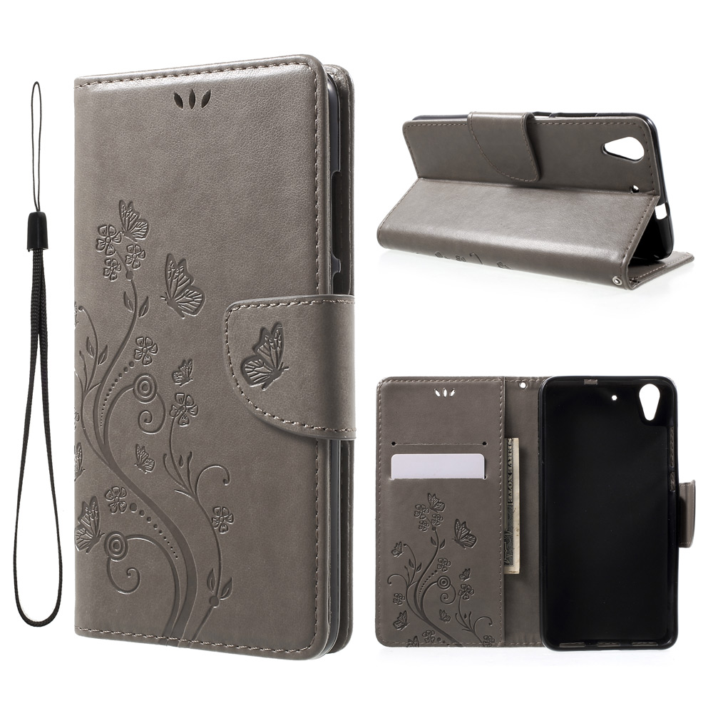เคส Huawei Y6 II/Y6II #เคสฝาพับกระเป๋าสตางค์หนัง PU พิมพ์ลายผีเสื้อและดอกไม้สีสันสวยงาม