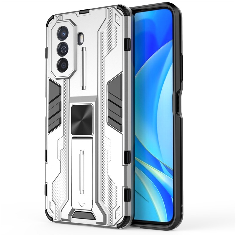 เคส Huawei Nova Y70 #เคสฝาหลังพลาสติก ไฮบริด TPU + Kickstand Case Armor Stlye TPU Soft Rubber