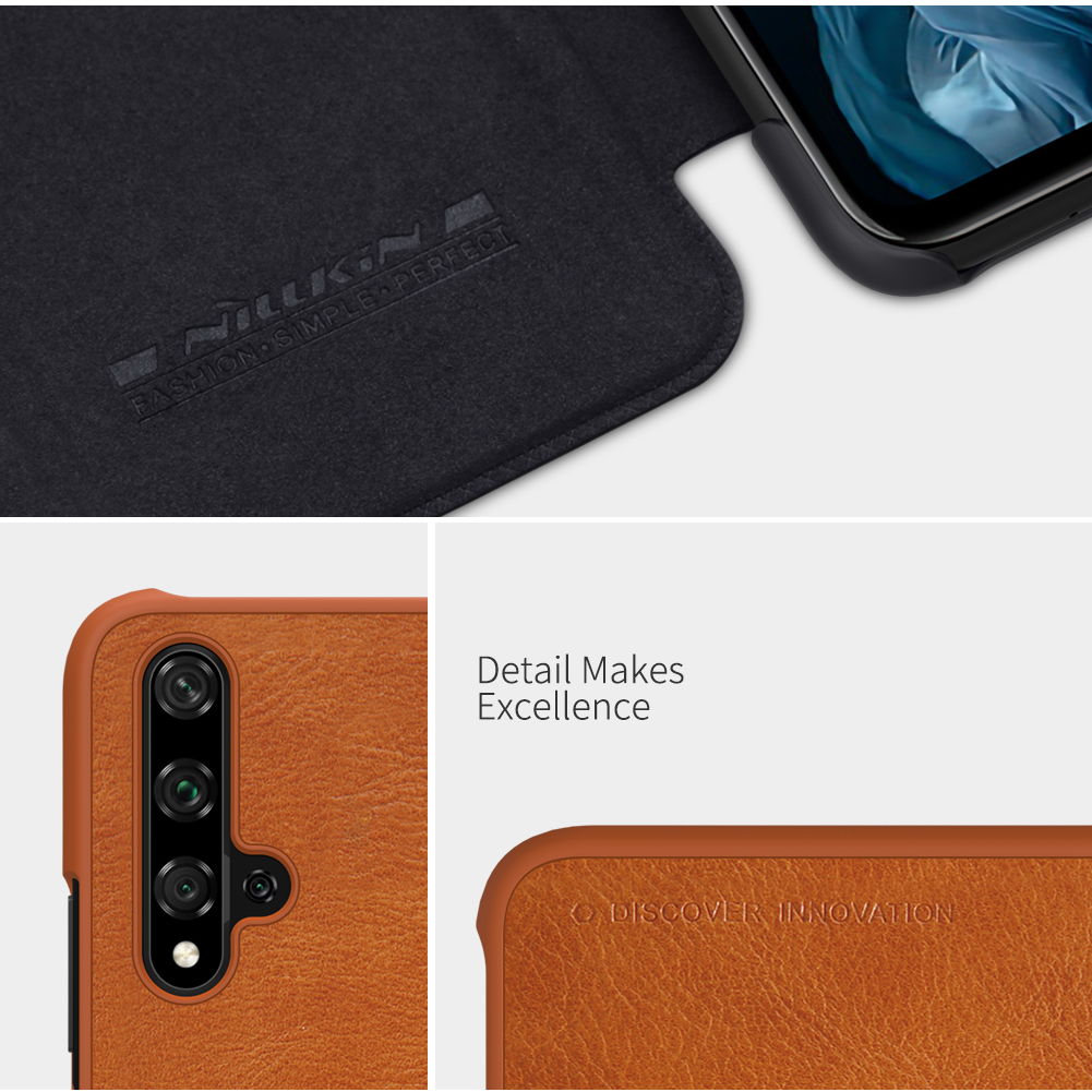 เคส Huawei Nova 5T #เคสแบบฝาพับ NILLKIN แท้รุ่น Qin Series Card Slot คุณภาพดี