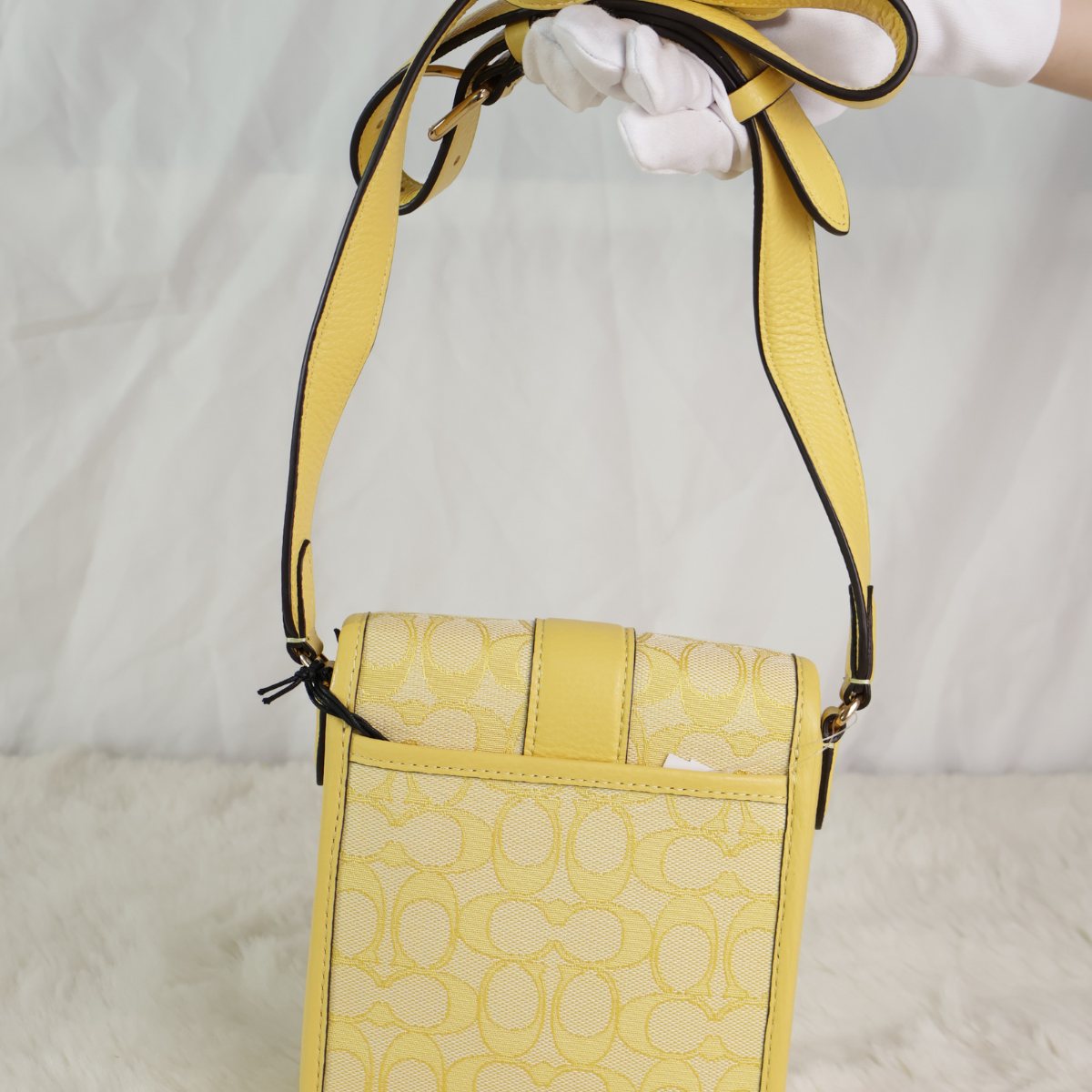 แท้💯 COACH C8321 NORTH/SOUTH LONNIE CROSSBODY IN SIGNATURE JACQUARD กระเป๋าสะพายข้าง