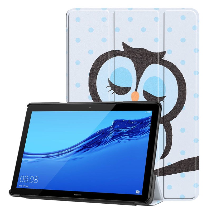 เคส Huawei MediaPad T5 10 #เคสฝาพับรูปแบบการพิมพ์ Tri-fold Stand Leather Case