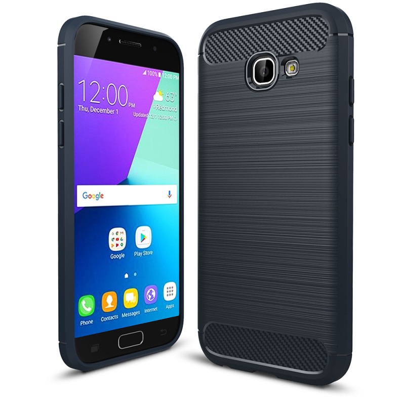 เคส Samsung Galaxy A5 2017 เคสฝาหลังนิ่มที่ตกแต่งด้วยคาร์บอนไฟเบอร์