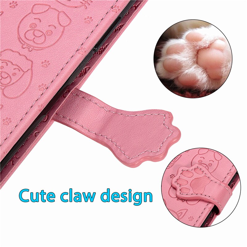 เคส Samsung Galaxy Note 20 / Note 20 5G#เคสฝาพับลายการ์ตูนย์แถบปิดแม่เหล็กพับตั้งได้ Cat And Dog Pattern Card Slot Wallet Phone Case