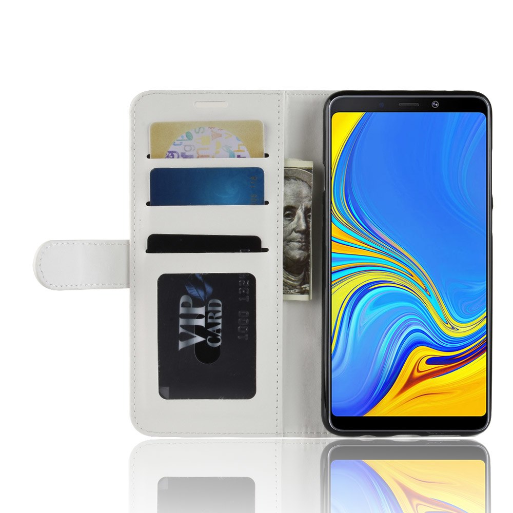 Case Samsung Galaxy A9 (2018) #เคสฝาพับหนัง PU ผิวหนังม้าสไตล์กระเป๋าสตางค์สีสันสวยงามทันสมัย