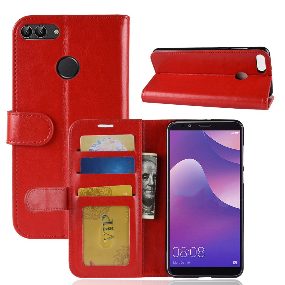 Case Xiaomi Mi 8 Lite #เคสฝาพับหนัง PU ผิวหนังม้าสไตล์กระเป๋าสตางค์ราคาเบาๆสบายกระเป๋า
